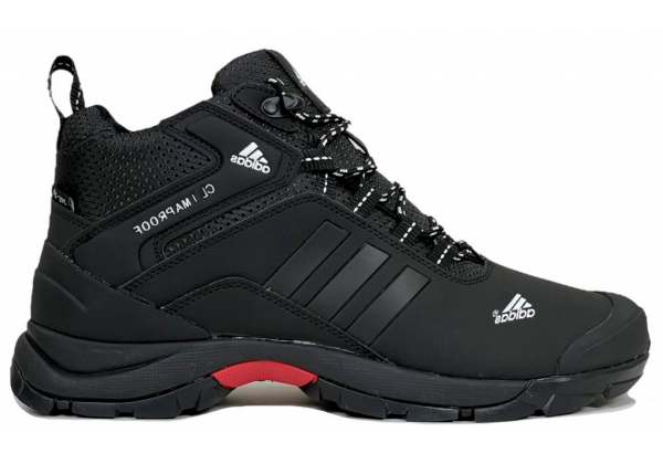 Ботинки Adidas Terrex Climaproof High Black White с мехом